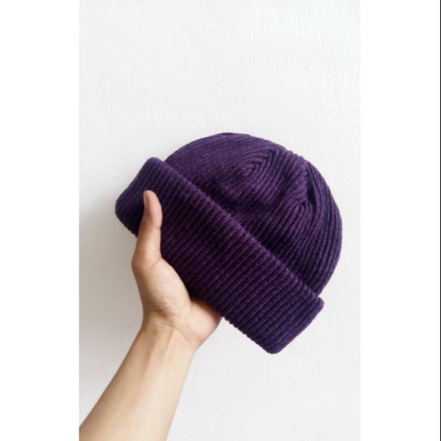 Short beanie hat skate serius Ungu/beanie hat polos/topi beanie hat polos