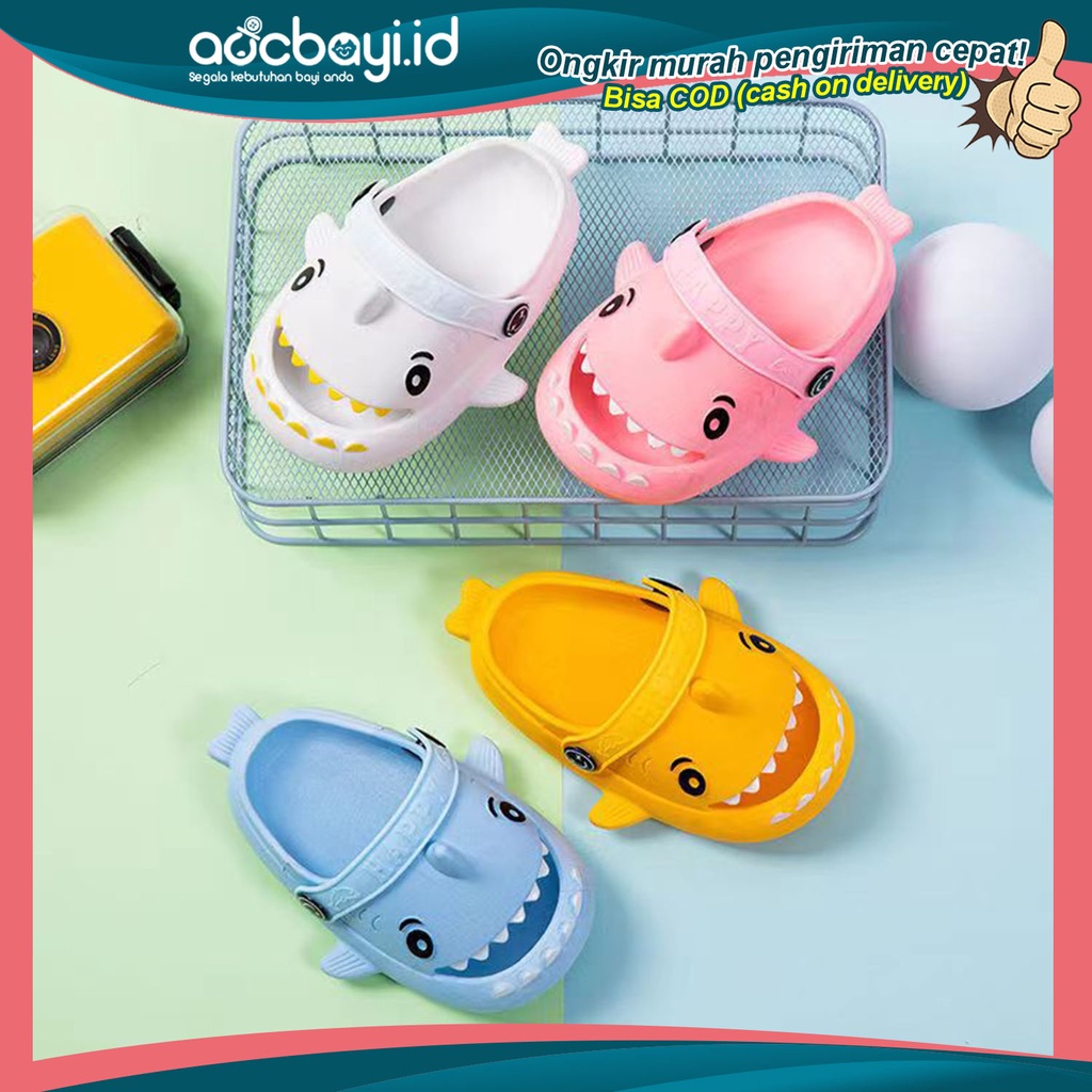 PROMO 10.10 PUNCAK ☀ACCBAYI☀ SA025 SANDEL Sandal Baby Shark / Sandal Hiu Anak Laki laki Perempuan Bahan Bagus Model Lucu Import Termurah Kekinian