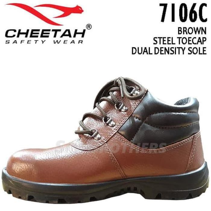 PROMO !!! SEPATU SAFETY CHEETAH 7106C (Warna Coklat)