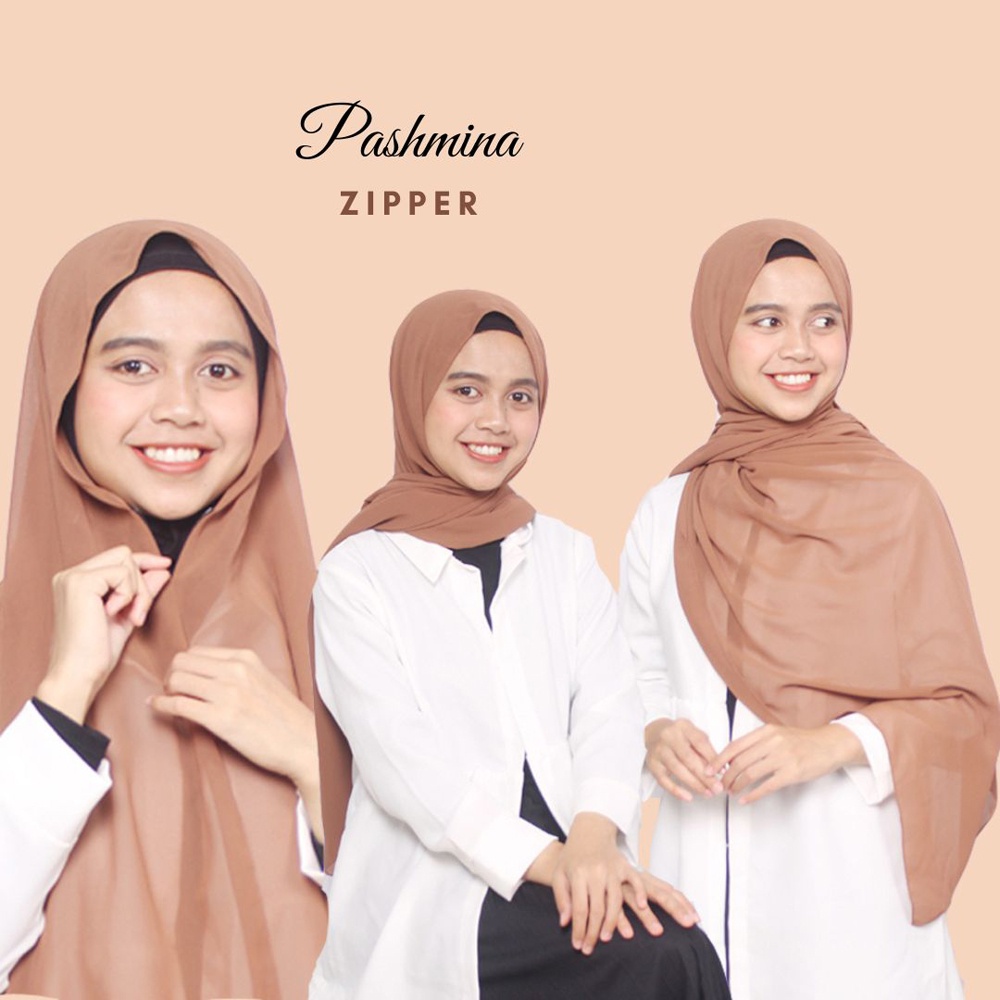 PASHMINA CERUTY BABYDOLL ZIPPER POLOS / PASMINA INSTAN RESLETTING ZIPER HEIDY