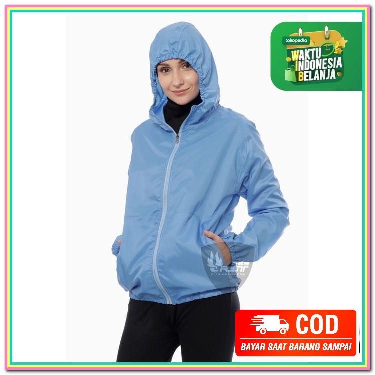 Jcit Jaket Wanita Kekinian 2021 Babyterry + Hoodi. /Jaket Wanita  SA103 Jaket Wanita Parasut Jogging