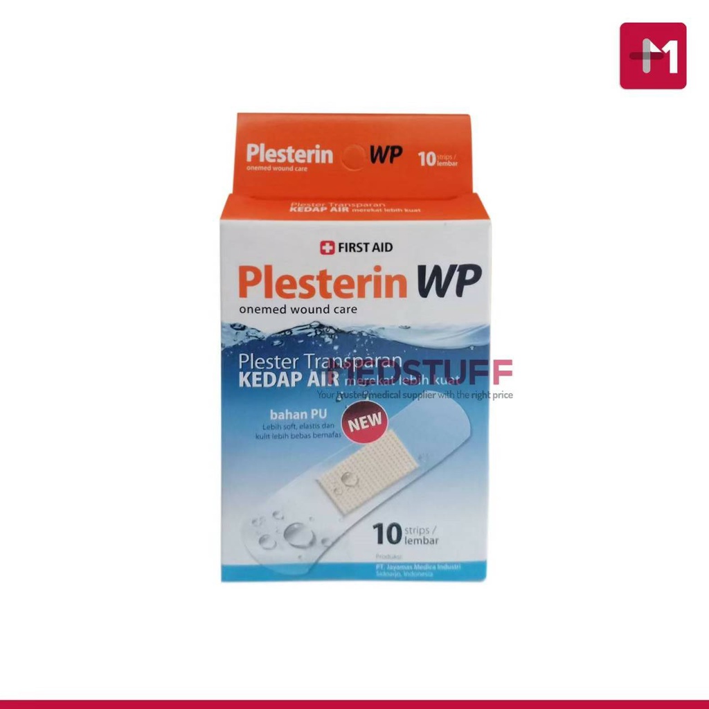 Plesterin WP isi 10pcs Plester Luka Waterproof Transparan Anti Air