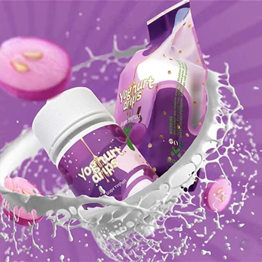 YOGHURT DRIPS V3 60ML LIQUID YOGHURT DRIPS GRAPE YOGHURT FREEBASE