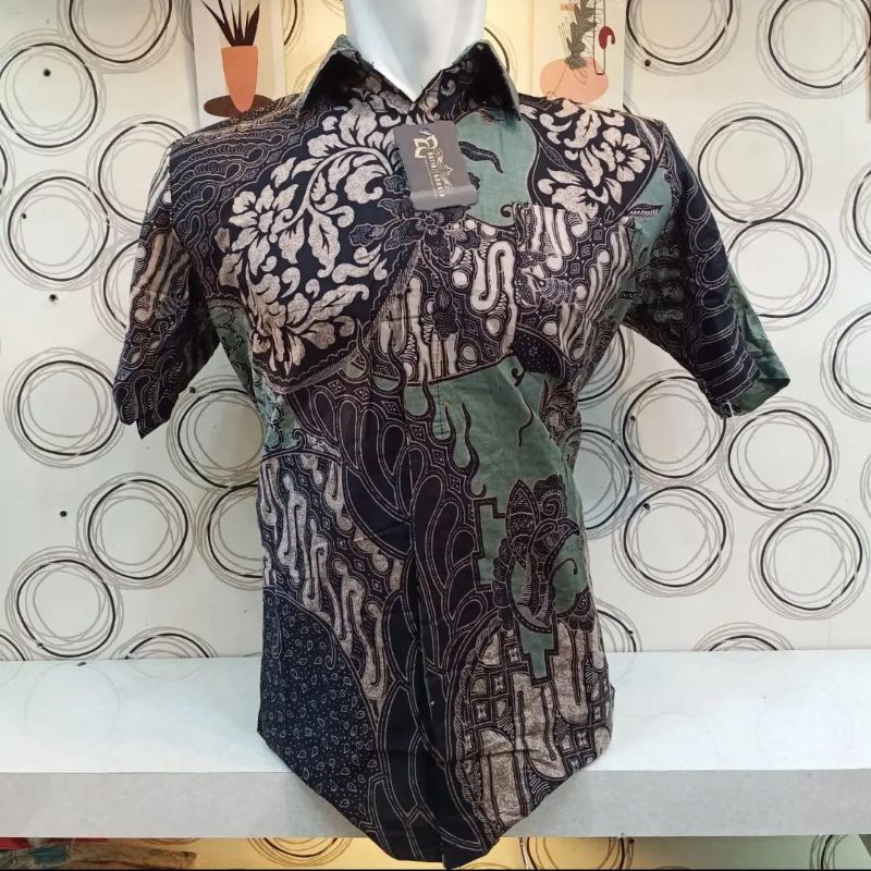 KEMEJA BATIK LENGAN PENDEK PANJANG KATUN FULL M L XL XXL GOSEND COD PENGIRIM BANDUNG MODEL TERKINI M L XL XXL