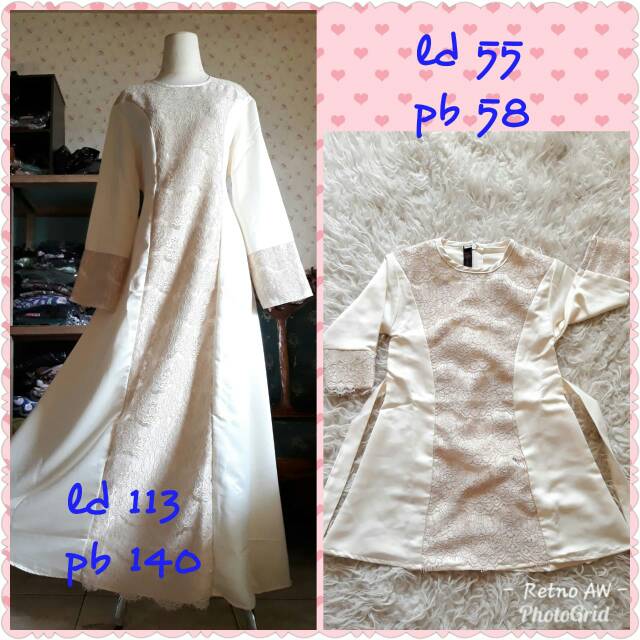 Gamis couple ibu anak brukat