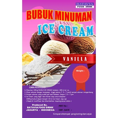 

Bubuk Es Krim Instan Rasa Vanilla