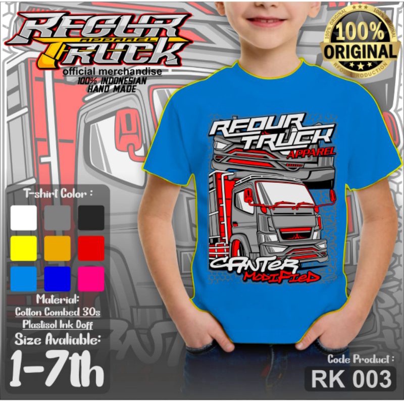 KAOS ANAK GAMBAR TRUCK BELI 2 GRATIS 1 KAOS TRUK