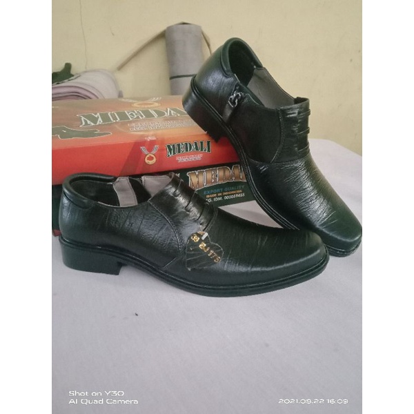 SEPATU KULIT ASLI PRIA MEDALI SEPATU KANTOR/KERJA/DINAS/PNS/POLRI/TNI/SECURITY