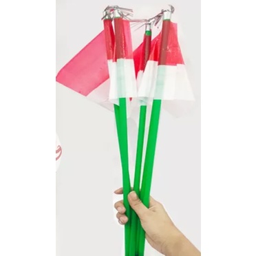 [1 BUAH] Bendera merah putih stick 40CM Bendera agustusan stik bendera panjang parade 17 agustus bendera anak perayaan hut RI Bendera karnaval bendera festival Ganggang bendera