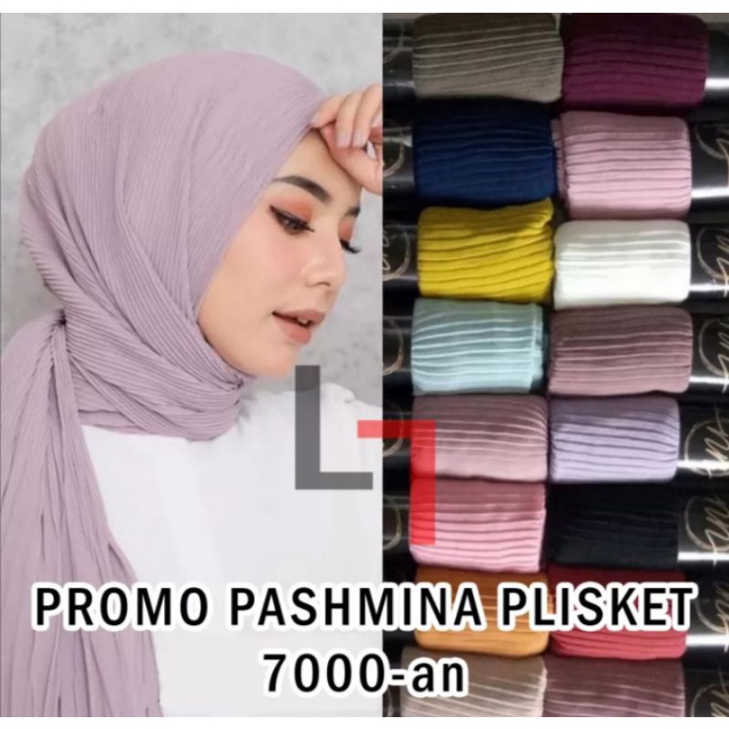 Pashmina Plisket /Pashmina Plisket Premium full Plisket