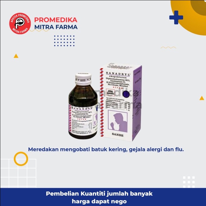 Sanadryl Syrup Botol / Obat Batuk