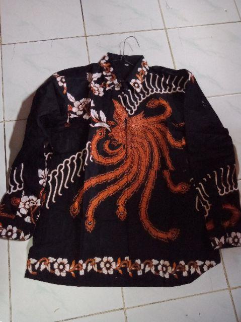 Bswart Batik Hrb026 Kenongo Hem Panjang Padi Pekalongan M L Xl Batik Pria Murah Modern Grosir