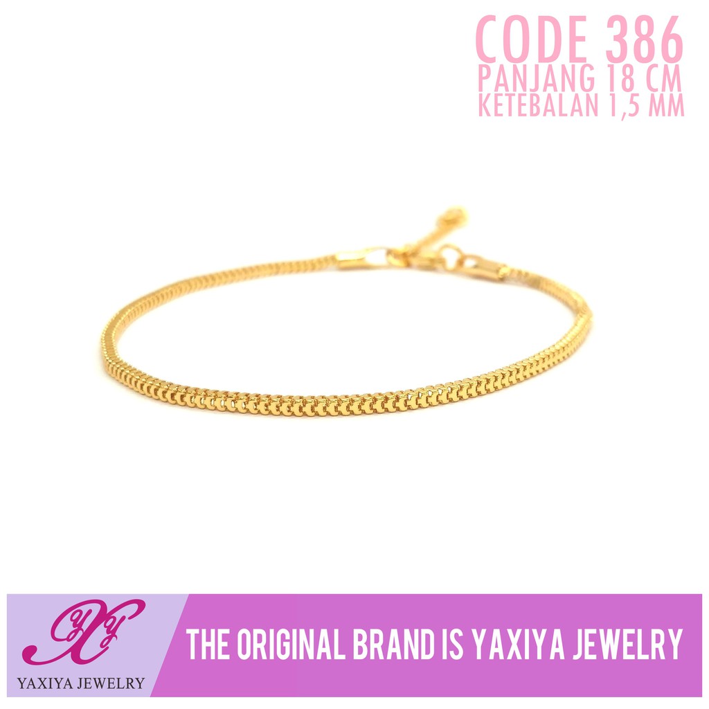 

Gelang Lapis Emas Milano Perhiasan Imitasi Gold 18K Yaxiya Jewelry 386