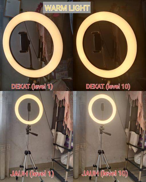 Termurah Medan 1KG Ring light 26cm 10 inch RingLight 26 10&quot; 20 16 cm 8 inch MUA Lampu Lightning LED Makeup Zoom