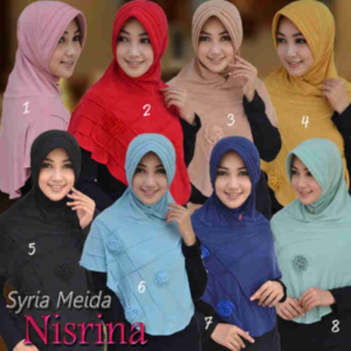 Free Ongkir Jilbab Syria Meida Nisrina / Bergo Syria Meida Nisrina / Bergo Meida Hijab Jilbab