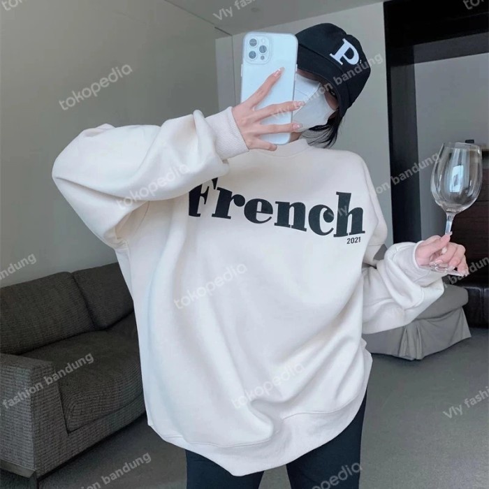 Koleksi Terbaru Sweater Wanita Oversize Xxl French / Sweter Cewe Big Size