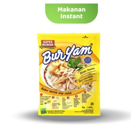 

SUPER BUBUR INSTAN BURYAM ECERAN 22 GRAM RASA AYAM RENCENG SACHET SASET SNACK MAKANAN RINGAN SARAPAN GROSIR MURAH INSTANT NASI 1000 PRAKTIS COD