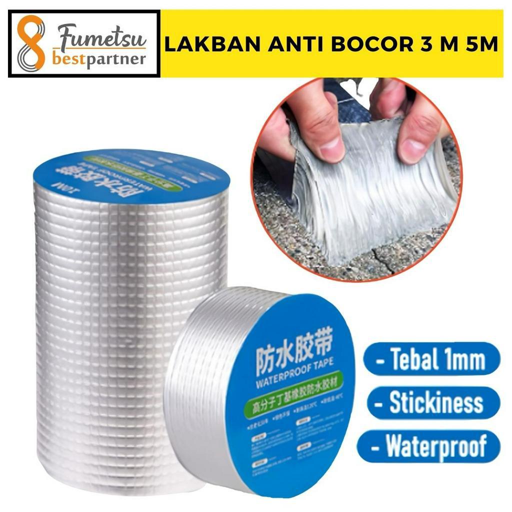 Lakban Anti Bocor Lem 3M x 5M Anti Air Aluminium Waterproof