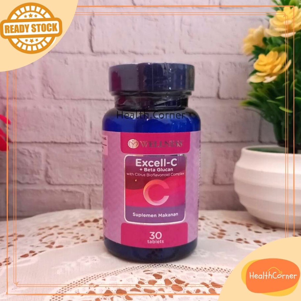 Wellness Excell C + Beta Glucan 30tab [ Betaglucan Vitamin C ]