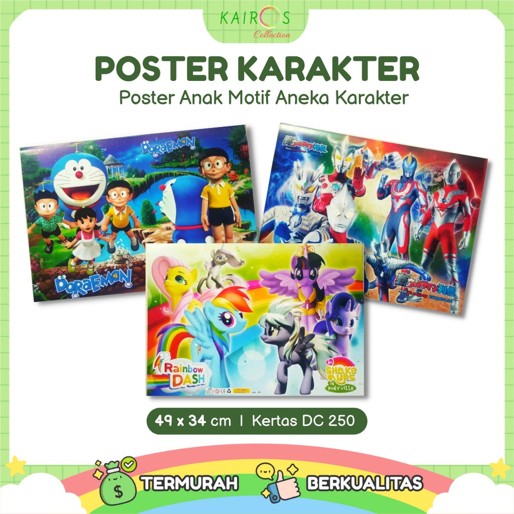 Poster Kartun Anak Belajar