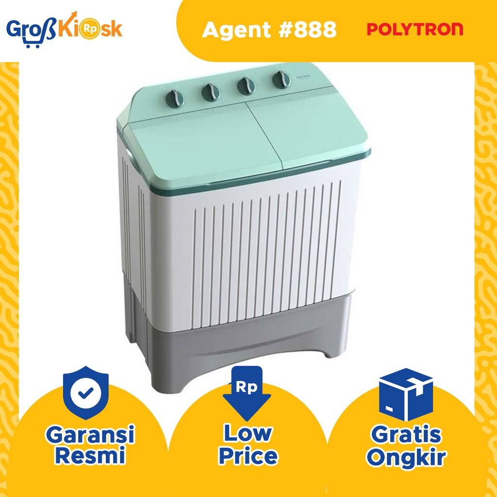 MESIN CUCI 2 TABUNG 9KG POLYTRON PWM 9366