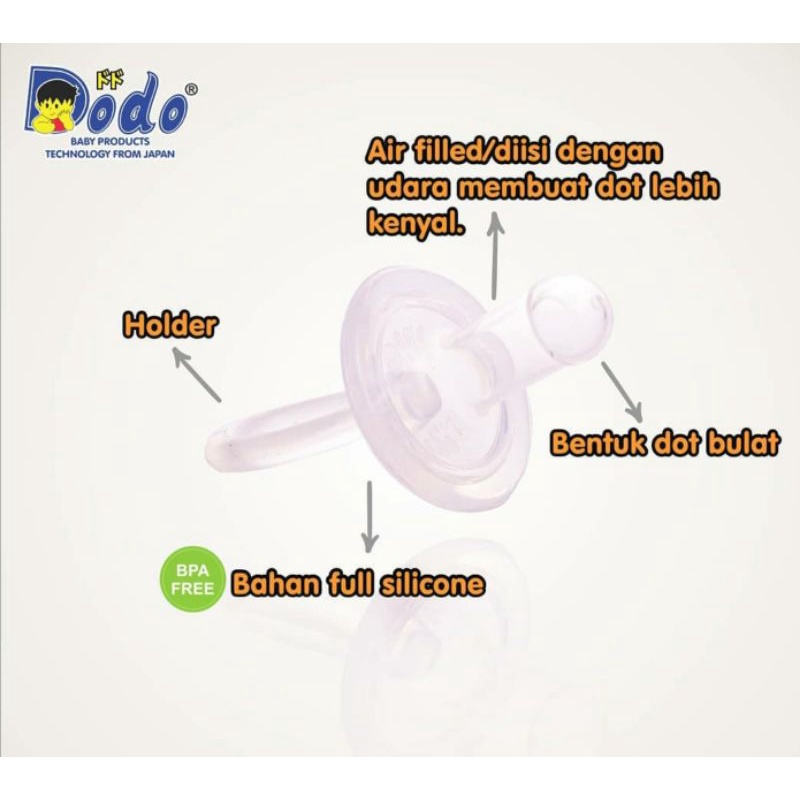 Empeng Original Silicone Facifier Empeng Bayi BPA Free/ Empeng Gepeng DODO SA2 / SA1-SA 1 ( Bulat)