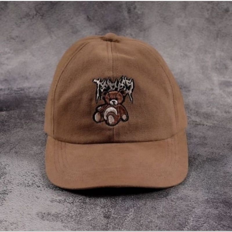 [COD] Topi Distro Korean style Topi Baseball Bordir Bear Topi Pria Wanita Termurah