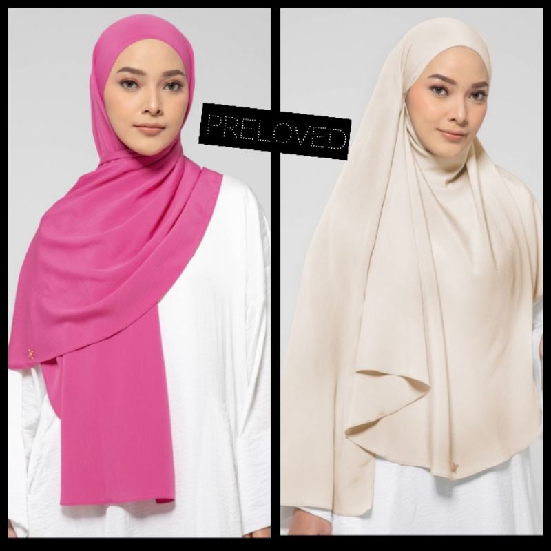 Hameeda azzura semi instant pashmina with tieback-preloved