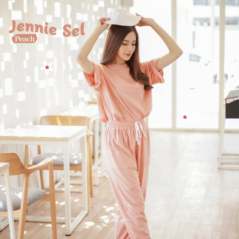 COCO - JENNIE SET - Celana Panjang - Setelan Wanita - Homewear - Pakaian Wanita - Piyama Wanita - Dailywear - Set Wanita-3