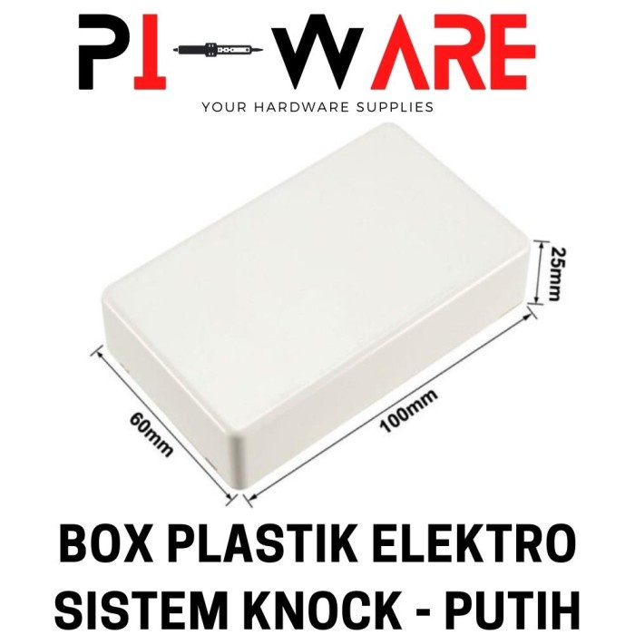 Box Plastik ABS Elektronik 100x60x25mm Kotak Case Project Warna Putih