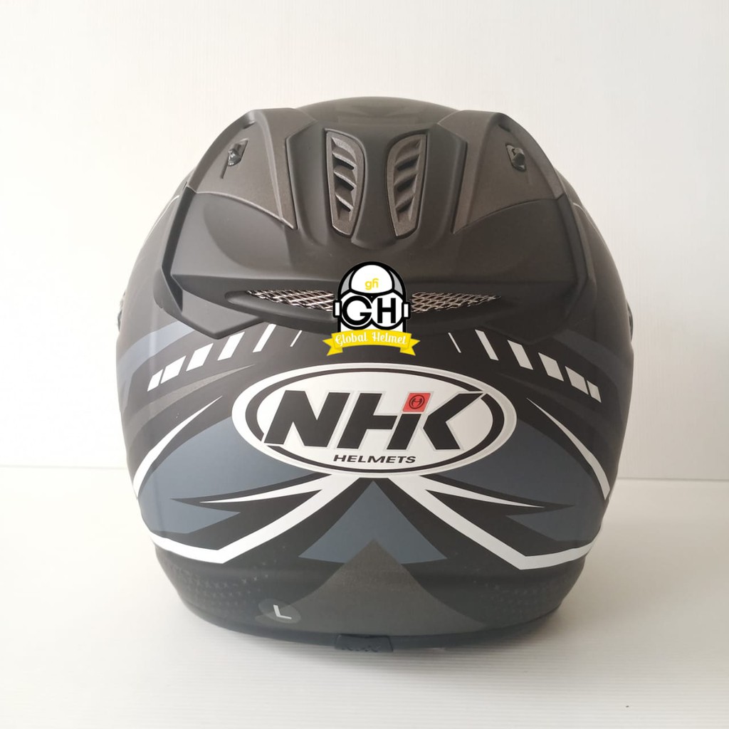 HELM NHK R6 PATROL BLACK SILVER DOFF NHK R-6 MOTIF PATROL BLACK SILVER DOFF