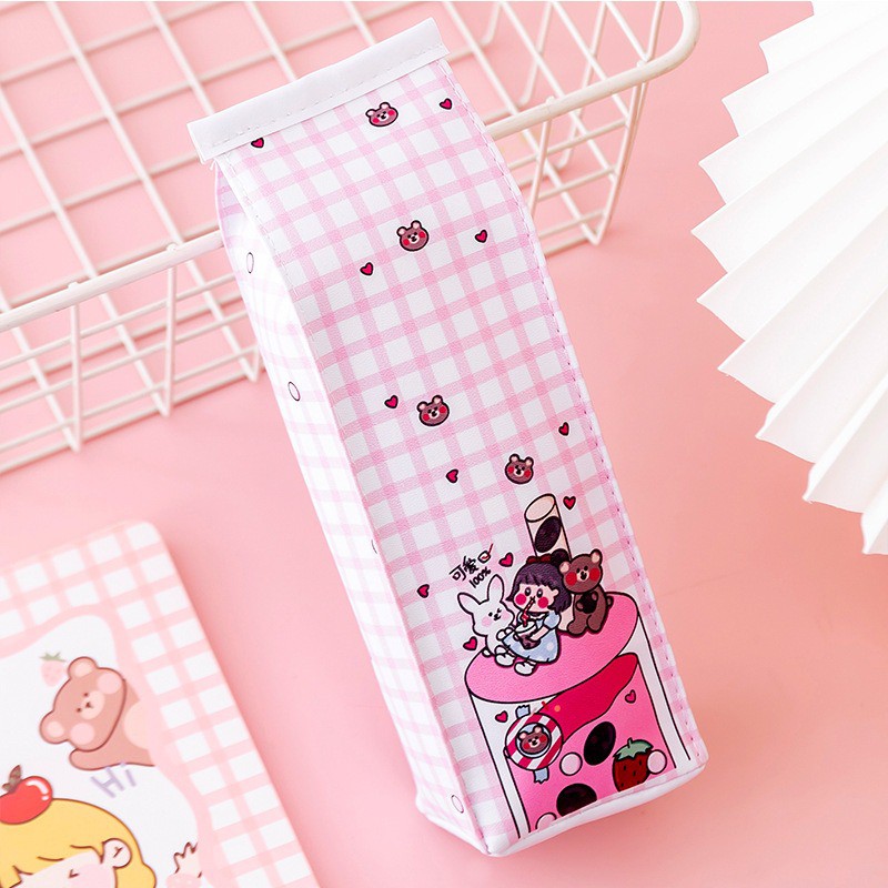 MURMURE.ID | TEMPAT PENSIL UNIK MILK COOKIES KOTAK PENSIL BUNGKUS JAJAN CIKI SNACK PC039-KOTAK - PINK