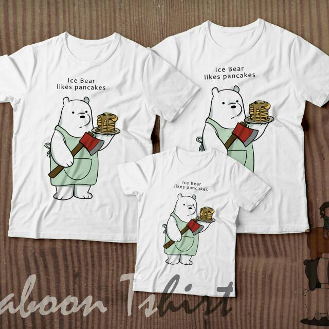 Kaos Ice Bear Murah | We Bare Bears | Kaos Family