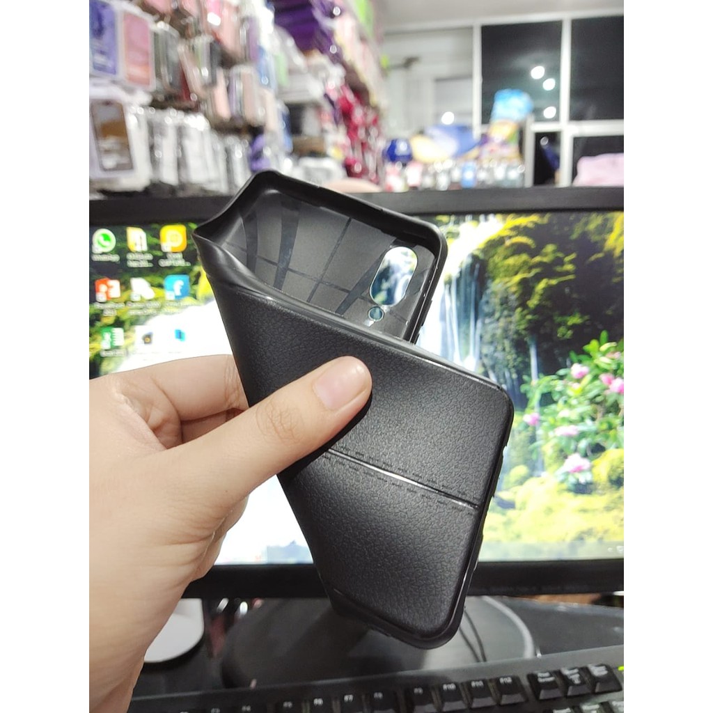 AutoFokus Samsung A02 6.5 inchi Leather Soft Case AUTOFOCUS Motif Kulit Jeruk