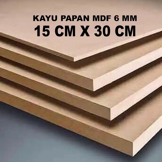 Fasahaya Kayu Papan MDF  Ukuran 15 cm x30 cm Tebal 6 mm Shopee Indonesia