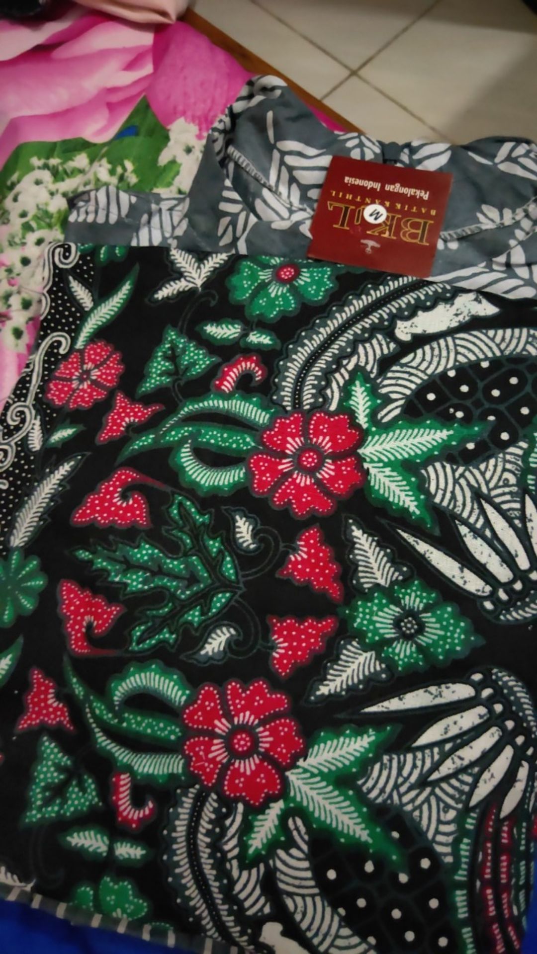 Batik Tunik Shibori Jumputan Terbaru Size S-3l / Hrb026 Yelbor Navbor / Biru Putih / Original..