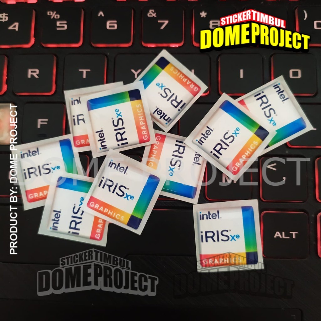 INTEL IRIS STIKER TIMBUL LENTUR STIKER STIKER PC STIKER PROCESSOR