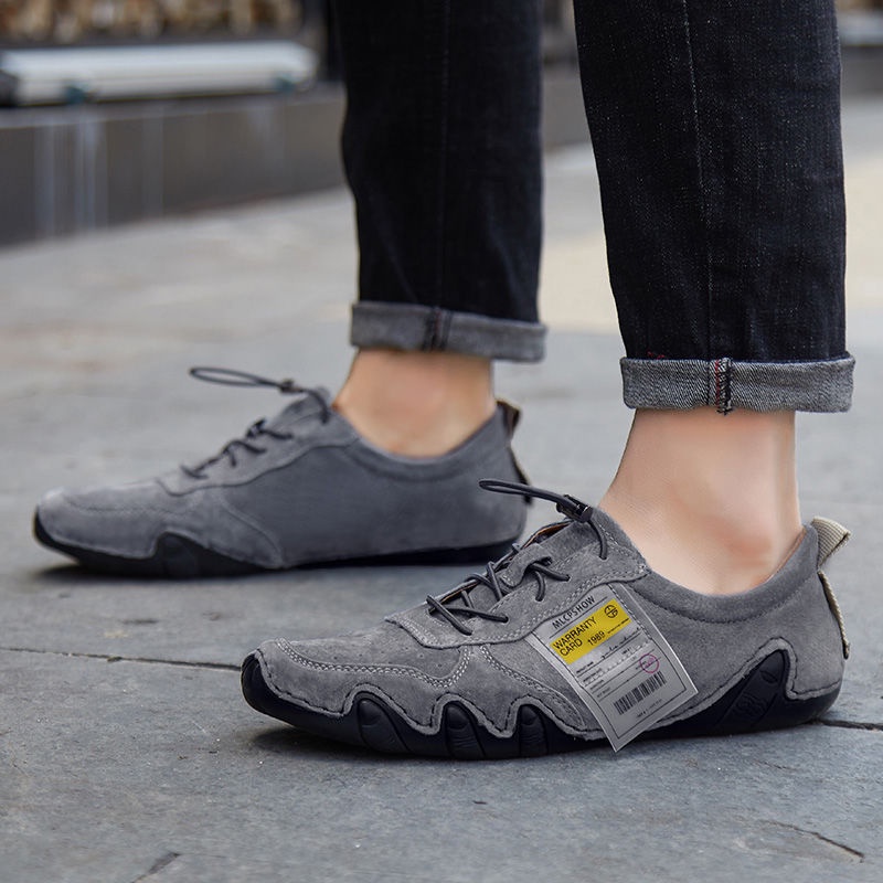 COD Sepatu Pria Loafer Fashion Keren Pantofel Pria Tali Sepatu Sneaker Kulit Sapi Asli ORIGINAL Casual IMPORT Cowok 052