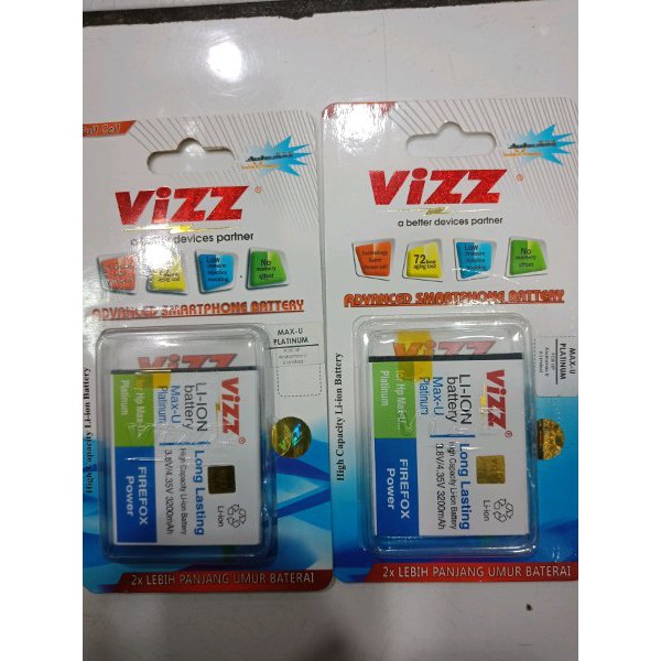 Battery Baterai Vizz Andromax U Platinum Original Double Power