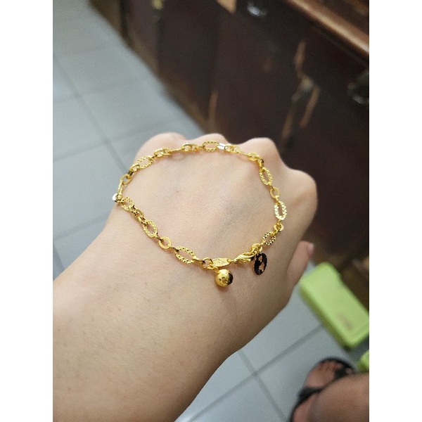 Gelang tangan emas asli kadar 16k