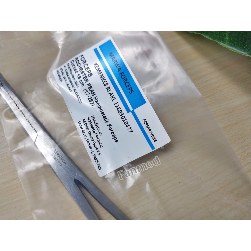 Klem Bengkok Arteri Pean 16cm Klem Instrumen Medis Marwa Pakistan