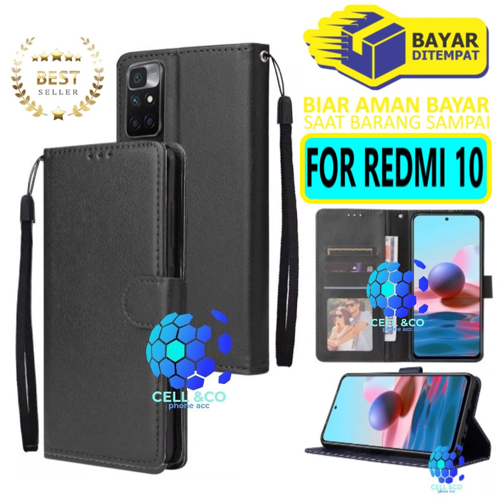 Flip cover XIAOMI REDMI 10 Flip case buka tutup kesing hp casing hp flip case leather wallet