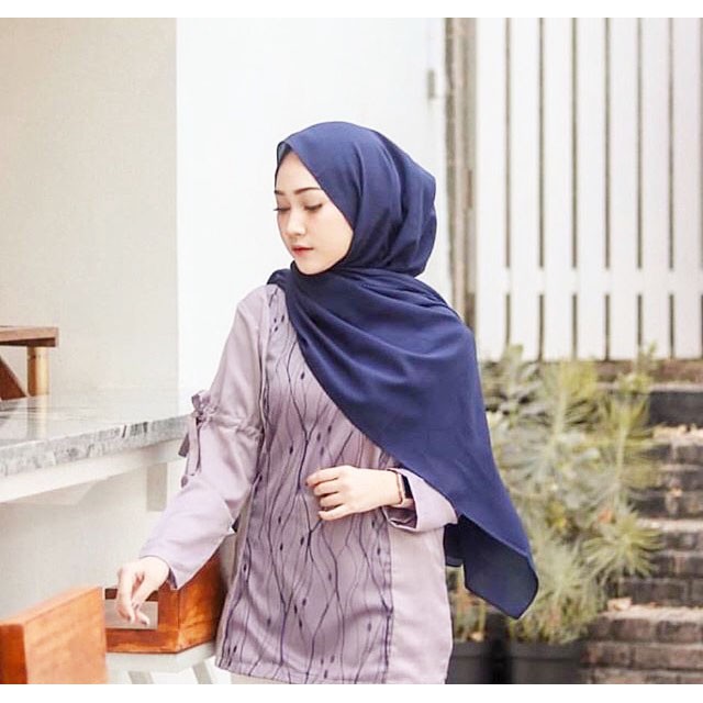 DAHJBSTORE - Pashmina / Pashmina Diamond / Basic Pashmina Diamond Stretch 180 x 75 Polos-3