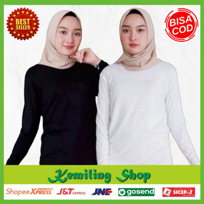 Manset Tangan Panjang Kaos Polos Panjang | Manset Leher