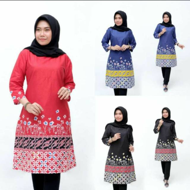 #Bayardirumah Tunik batik Wanita M L XL XXL Jumbo