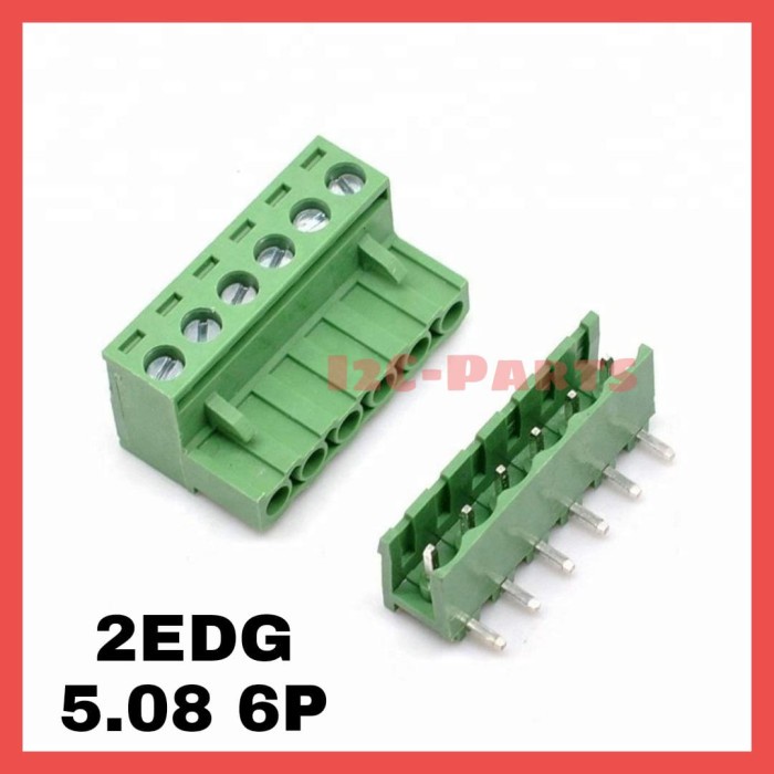 2EDG 5.08 6p 6 pin Terminal Block Green Plugable RA Connector 5.08mm