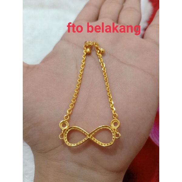 GELANG RANTAI DEWASA PERAK 925 LAPIS MAS 24K