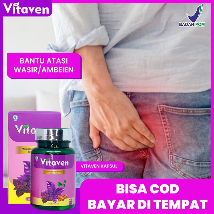 

Obat Wasir Ambeyen - Vitaven Kapsul Herbal Paling Ampuh BPOM