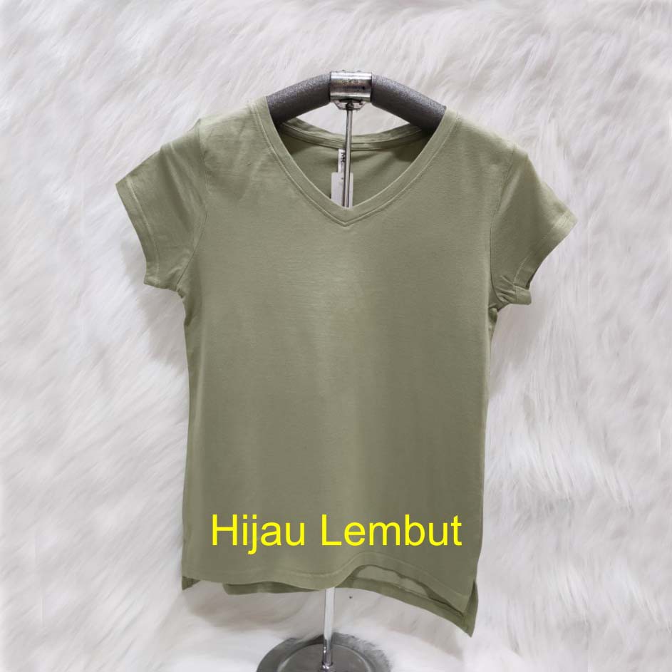 KAOS ATASAN POLOS V NECK ATASAN WANITA GROSIR MURAH