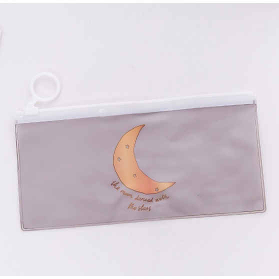 Tempat Pensil Transparan Zip Karakter Kosmetik Tempat Alat Tulis Zip 167-Kode H